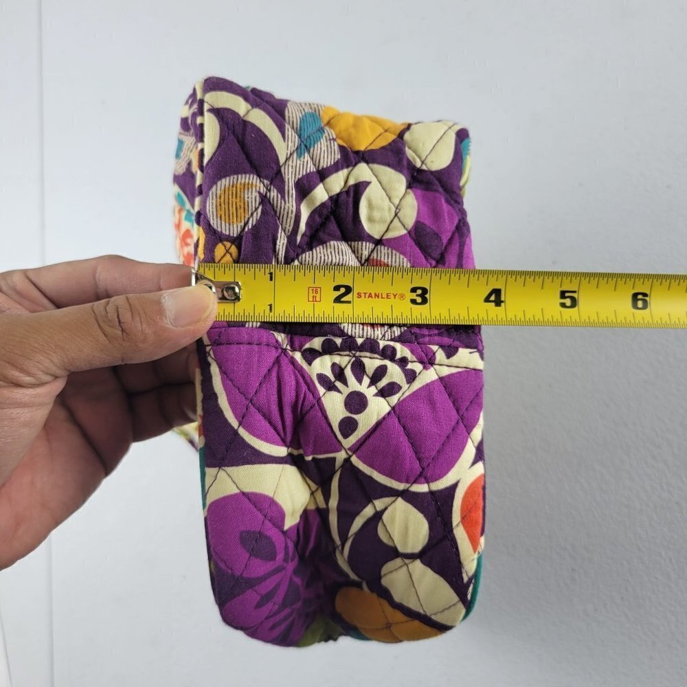 Vera Bradley Cotton Plum Crazy Quilted Lunch Bag Top Zip Insulated Women - Picture 10 of 12